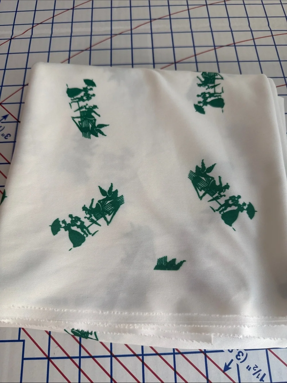Vintage Delden Fabrics Victorian Silhouette Stretch Knit Fabric 2 Yards x 58